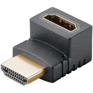 Adaptateur HDMI™ Coudé 90° Vertical, 8K @ 60 Hz, Plaqué Or